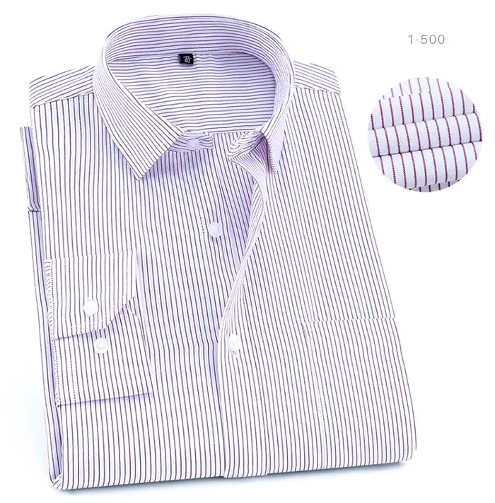 Chemise habillée classique à manches longues pour homme