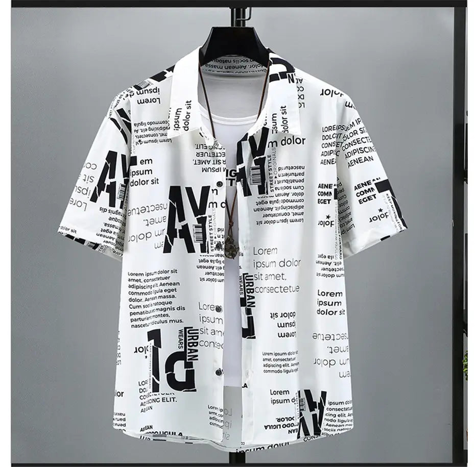 Chemise d'été hommes grande taille 10XL 11XL Stretch Hip Hop