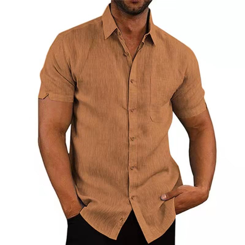 Camisas de fútbol de manga corta para hombre, camisa deportiva de lino para correr