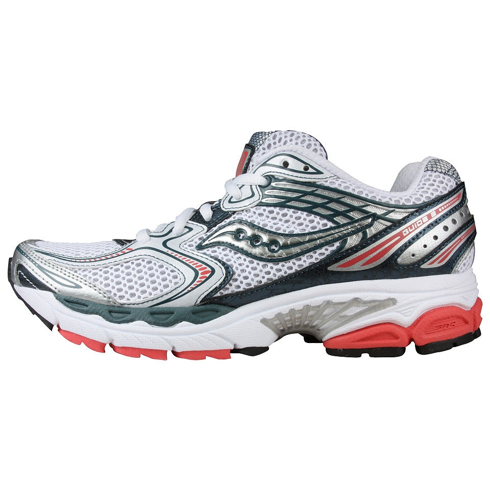 Women's Saucony ProGrid Guide 3 •White/Silver/Red• Running Shoe 