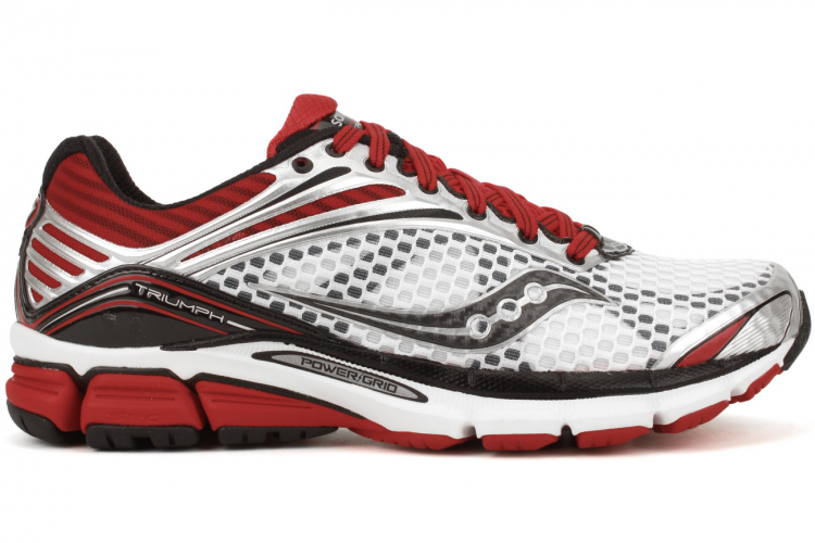 Men's Saucony PowerGrid Triumph 11 •White/Red/Black• Running Shoe 