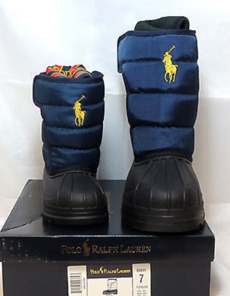 POLO RALPH LAUREN VANCOUVER EZ kids Snow Boots •Navy• – 