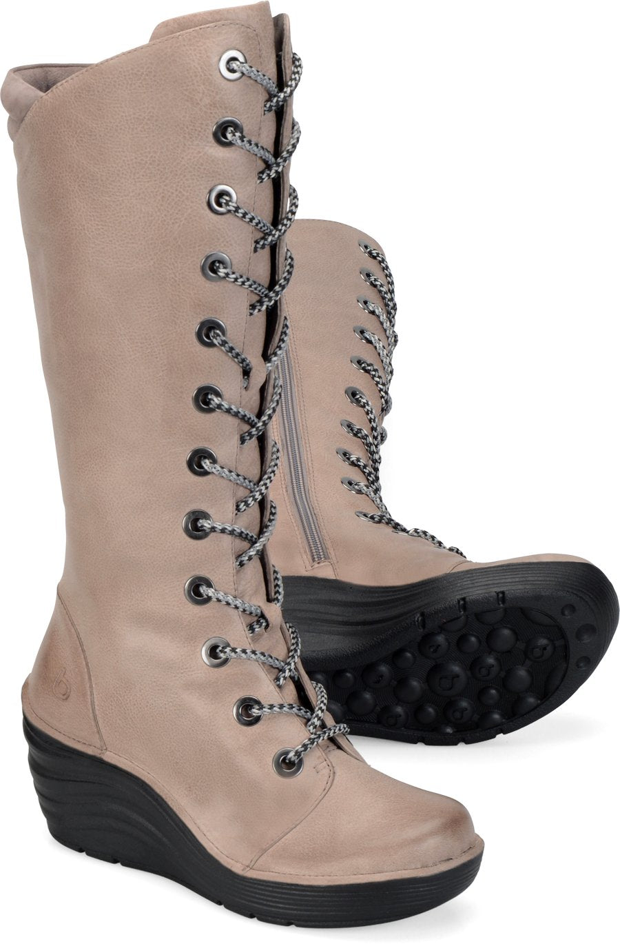 women's lace up wedge boots