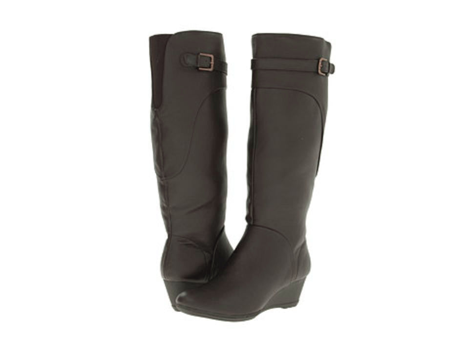 womens knee high wedge boots