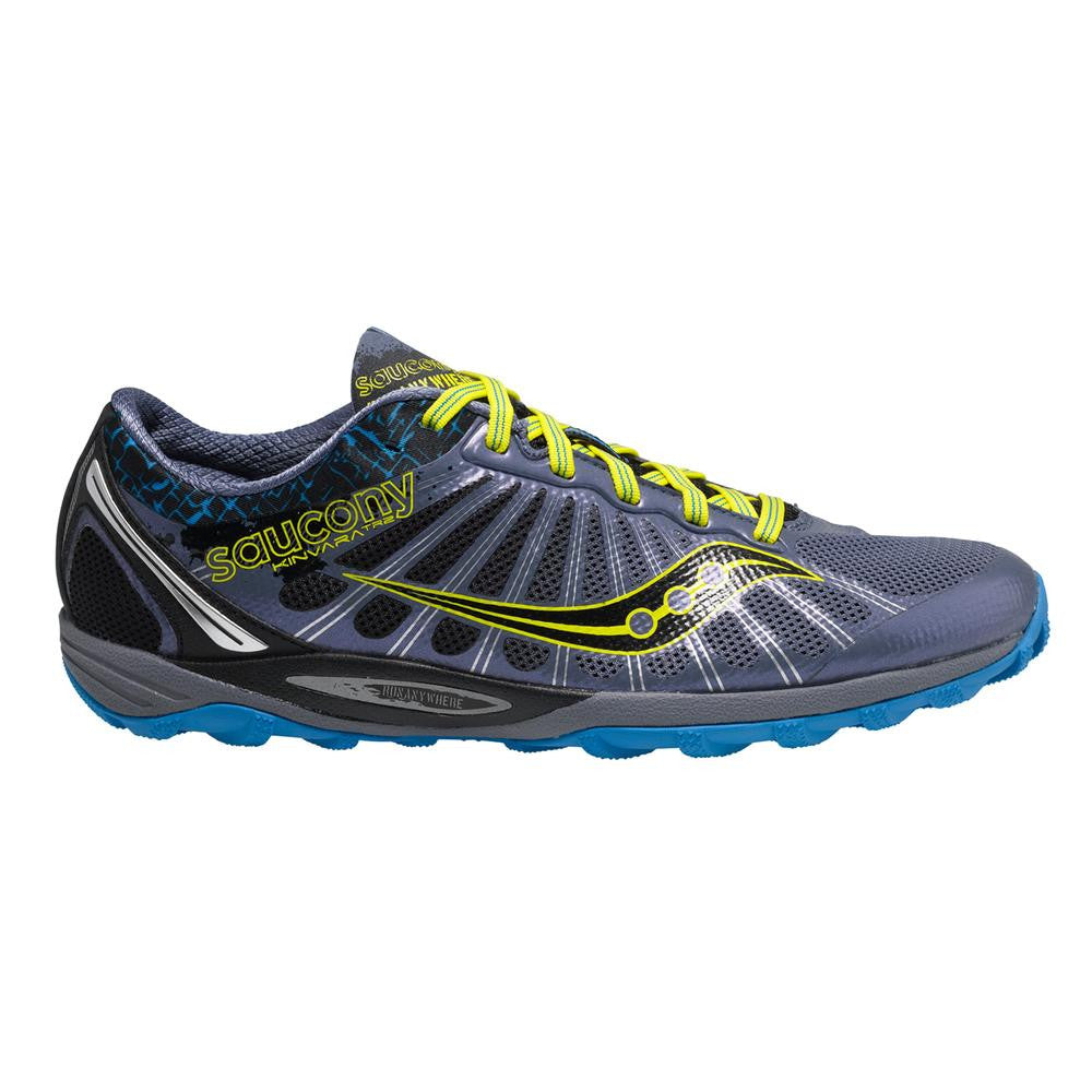 Mens Saucony Kinvara TR2 -Grey/Yellow/Blue- Running shoe – ShooDog.com