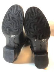 ECCO Women's •Sullivan•Tall Strap Boot -Black Leather- Size  7-7.5 US/EU 38 - ShooDog.com
