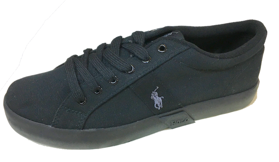 polo black canvas shoes