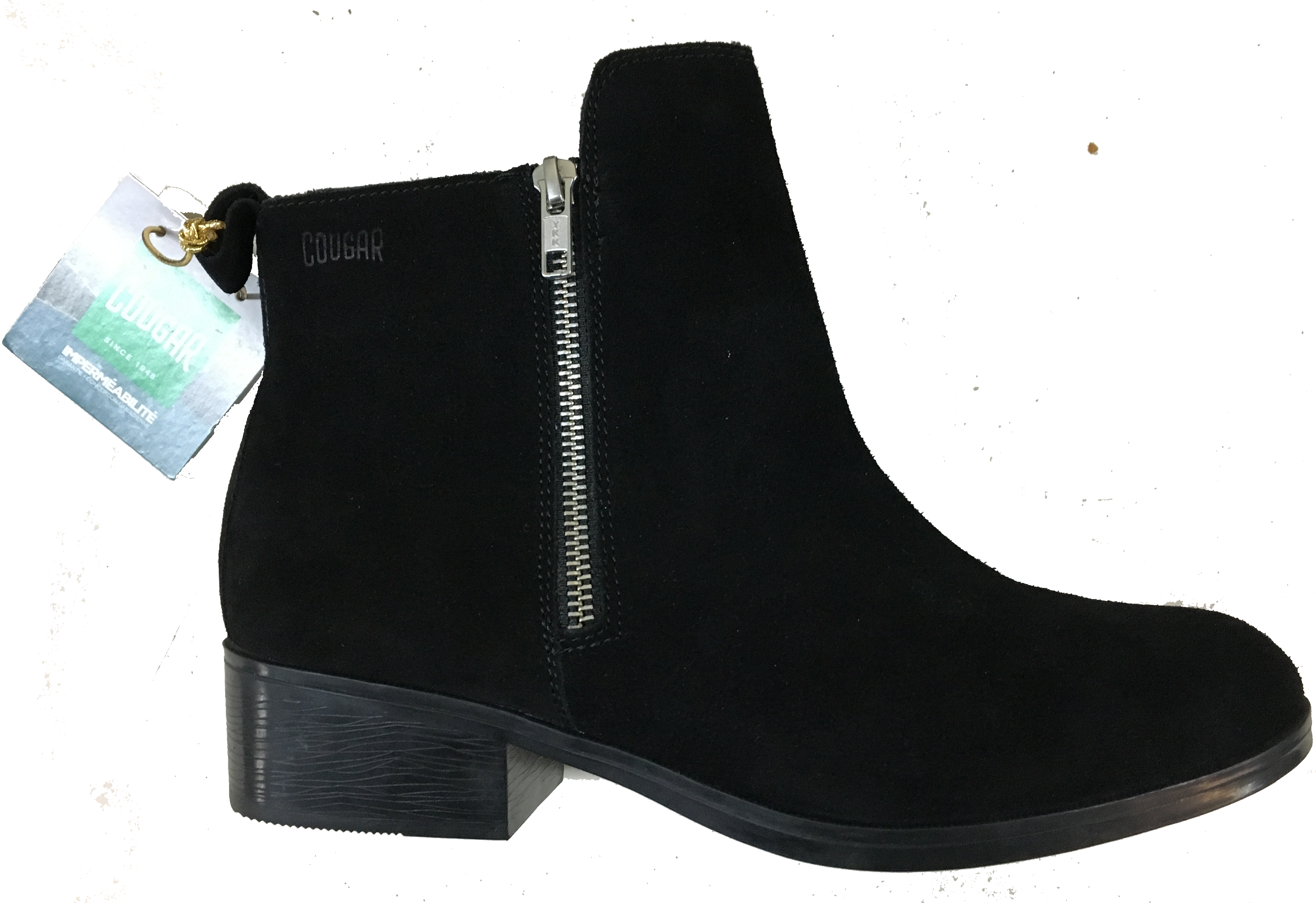 black waterproof ankle boots