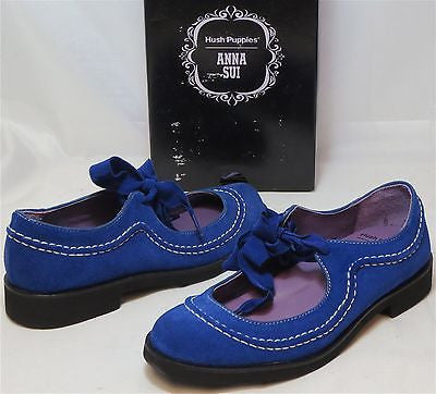 blue suede hush puppies