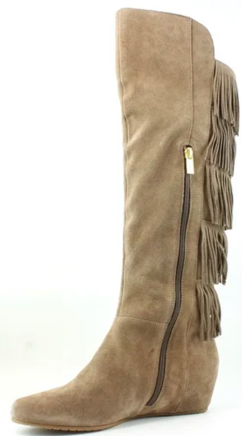 suede tassel boots