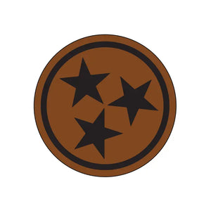 Tri-star Leather Coaster - happyplacemarketmercantile
