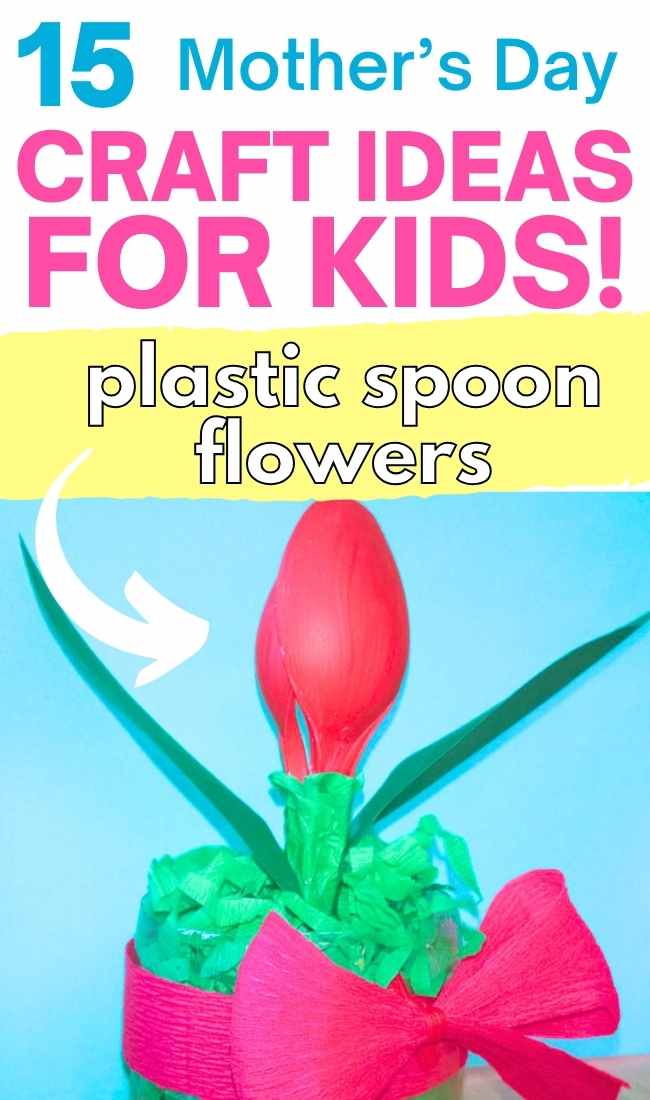 Mother's Day 2024 Best Crafts for Kids! 15 Brilliant Ideas.  Plastic spoon flowers  for Mother's Day. 