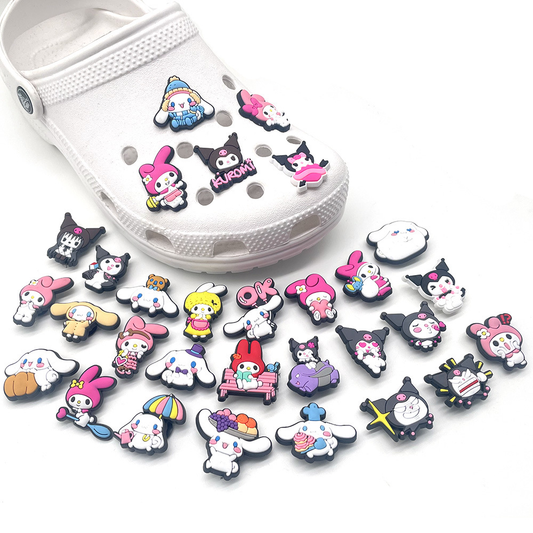 Hello Kitty Kuromi and Melody Shoe Charms for Crocs – No Name Pins