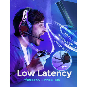 Wireless Gaming Headset USB/3.5mm Headphone with Noise cancelling mic - peterkaczconnect