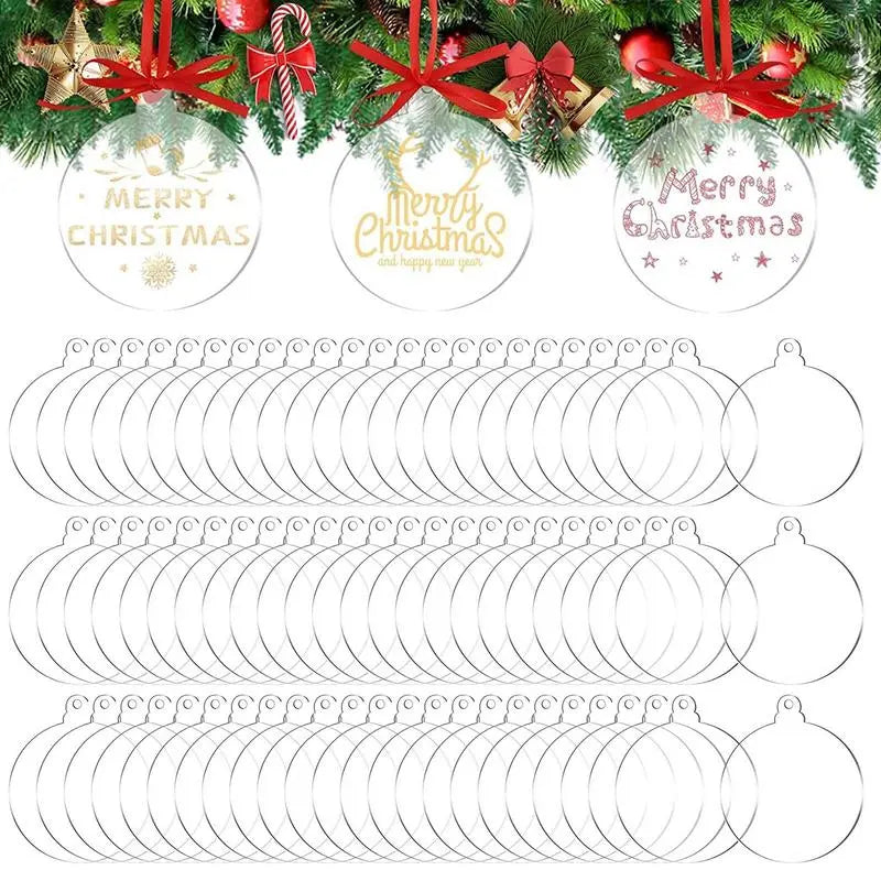 Clear Acrylic Ornament Clear Flat Ornaments For Crafts DIY