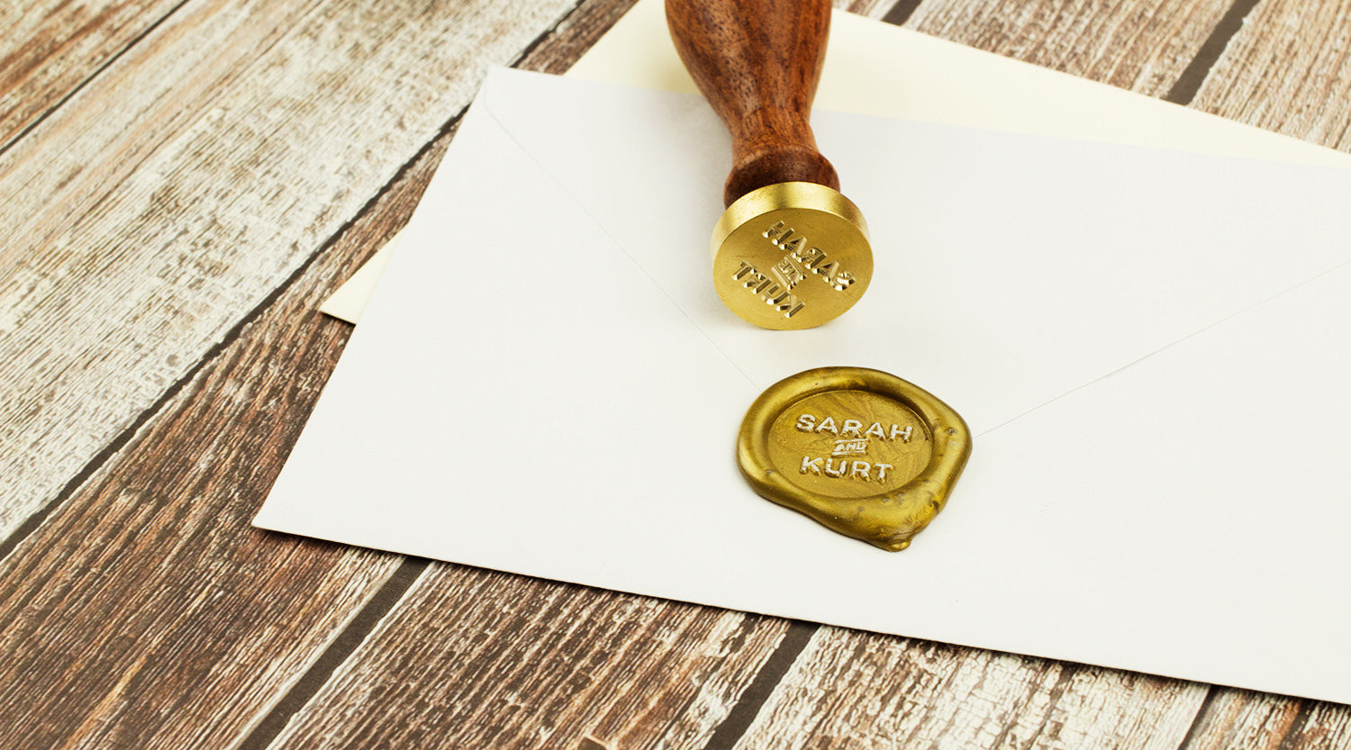 Create a custom wax seal for your wedding invitations.