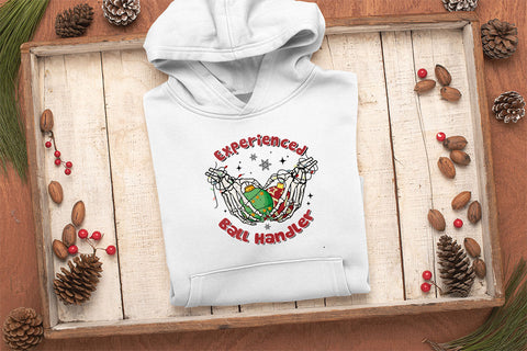 Experienced Ball Handler sublimation design, png for sublimation, Christmas PNG, Christmas Skeleton PNG