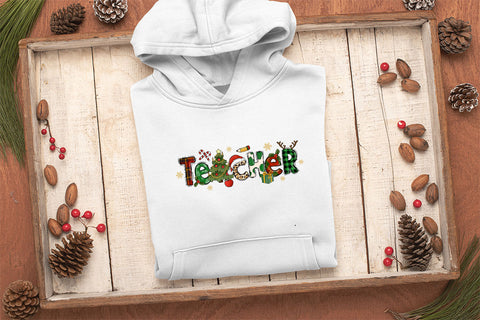 Teacher sublimation design, png for sublimation, Christmas PNG, teacher Christmas PNG