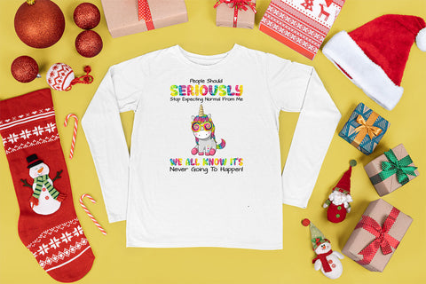 People should seriously stop expecting normal from me sublimation design, png for sublimation, Christmas PNG, Christmas vibes PNG