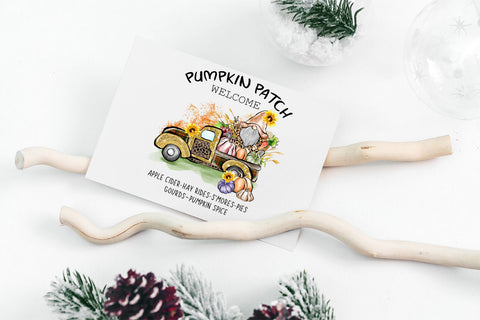 Pumpkin patch Welcome apple cider hay rides gourds pumpkin spice s'mores pies sublimation