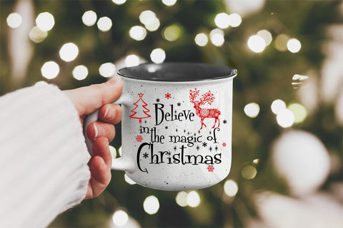 Believe in the magic of christmas sublimation design, png for sublimation, Christmas PNG, Christmas vibes PNG