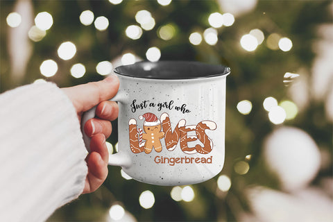 Just a girl who loves gingerbread sublimation design, png for sublimation, Christmas PNG, Retro GingerBread PNG