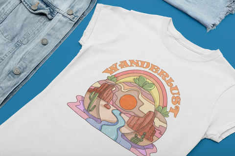 Wanderlust sublimation design, png for sublimation