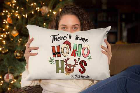 There's some Ho's in this house sublimation design, png for sublimation, Christmas Vintage PNG, Santa PNG