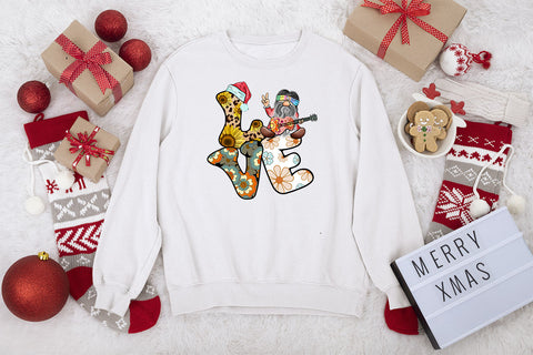 Love sublimation design, png for sublimation, Hippe Christmas PNG, retro vibes PNG