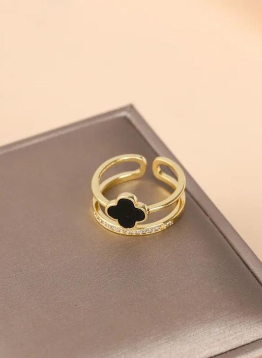 Elegant Four Leaf Clover Ring  for Women | Ring Jewelry Gift for Valentine's day for Women, Girls