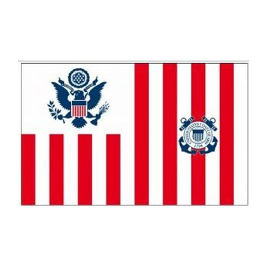 U.S. Coast Guard USCG Ensign, USCG Ensign Flag - Fit 5" x 8" flag. by The Military Gift Store