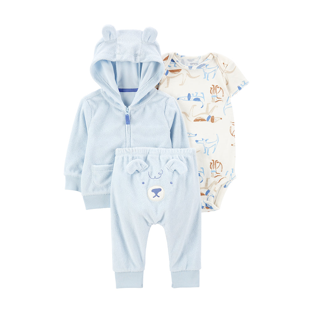 Carter's 狗狗耳朵3件組套裝(6M-12M) - 12M