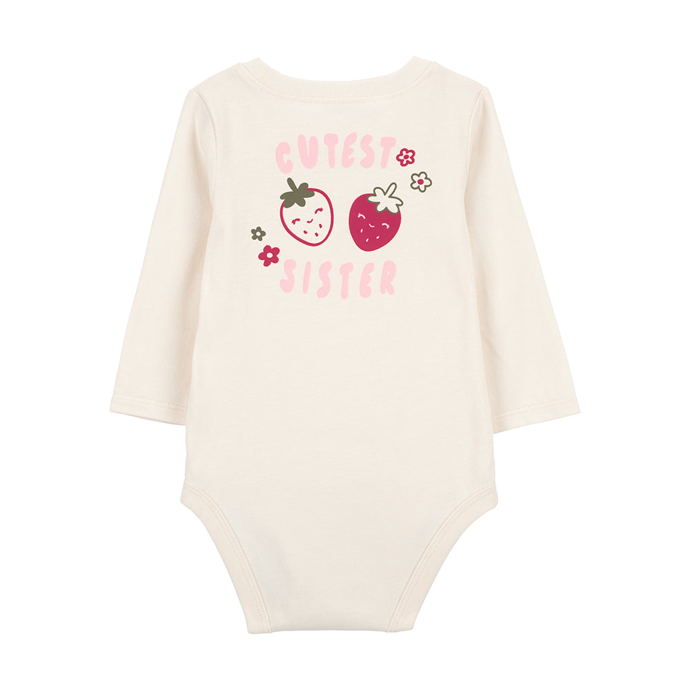 Carter's 草莓好姊妹包屁衣(6M-24M) - 12M