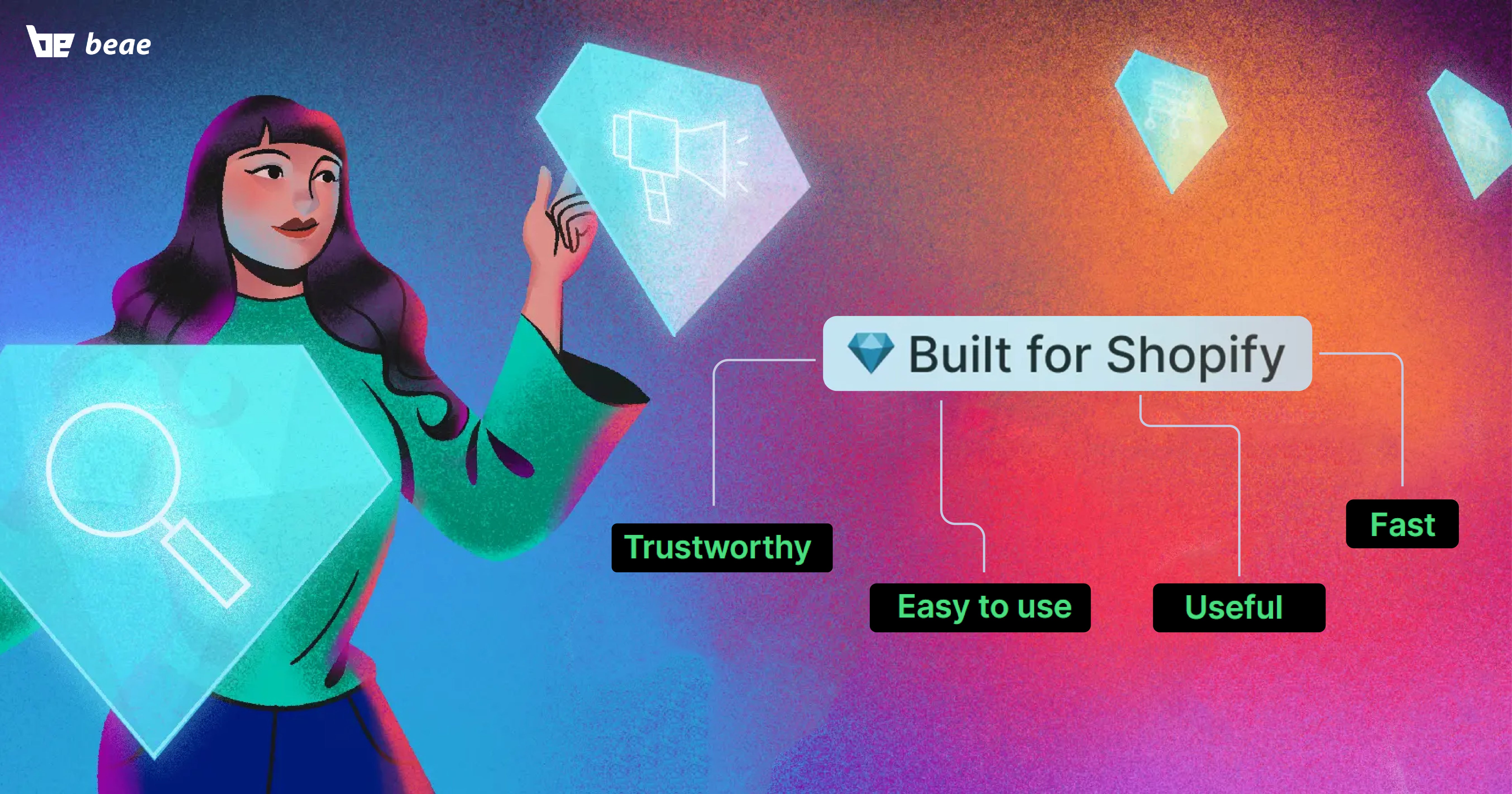 4 criteria of the "Built for Shopify" badge