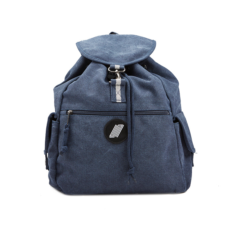 navy blue canvas backpack