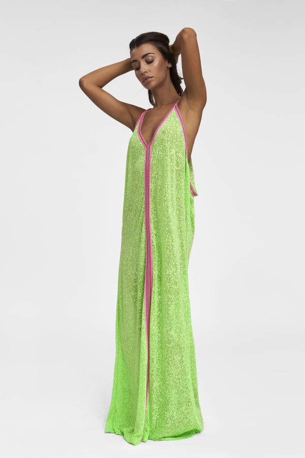 lime green beach dress