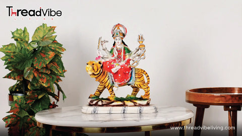 Colourful Durga Maa Resin Statue Murti Sculpture