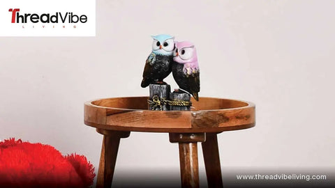 Feng Shui Pair of Owl Statue
