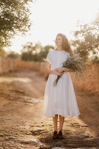 Linen Dress Organic Cotton Dress Natural Fabric Organic Cotton Clothing 