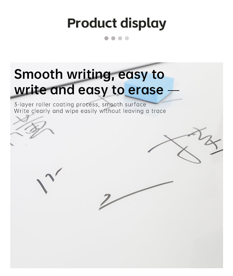 M68 Small Foldable Desktop Stand Easy-to-Write-On Plastic Frame Whiteboard for Drawing and Message
