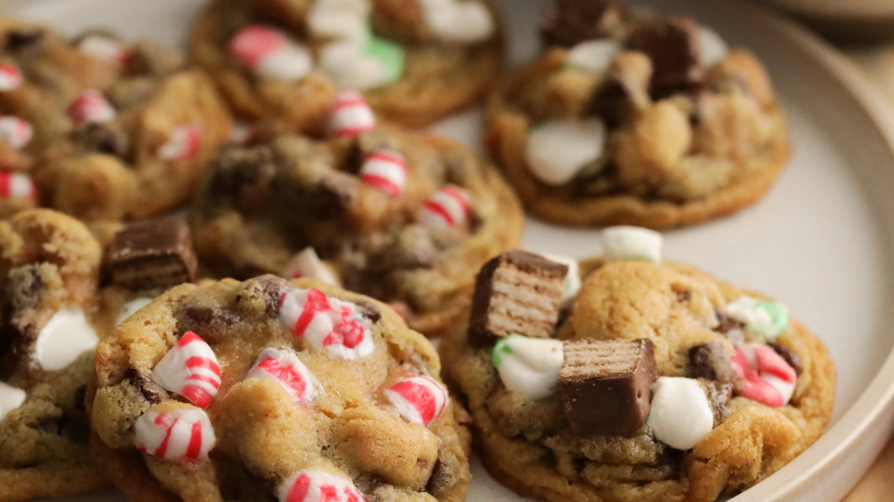 Fudge Covered Vanilla Wafers for Sprinking Holiday Cookies