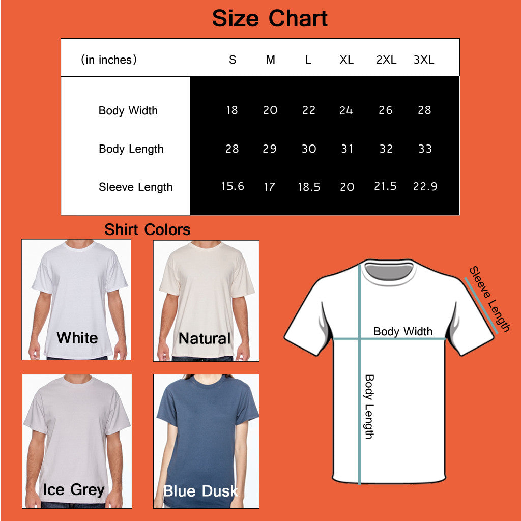 Russell T Shirt Color Chart