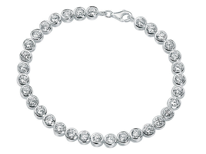 Silver Bracelet - Clarity Tennis Bracelet – Indigo Silver