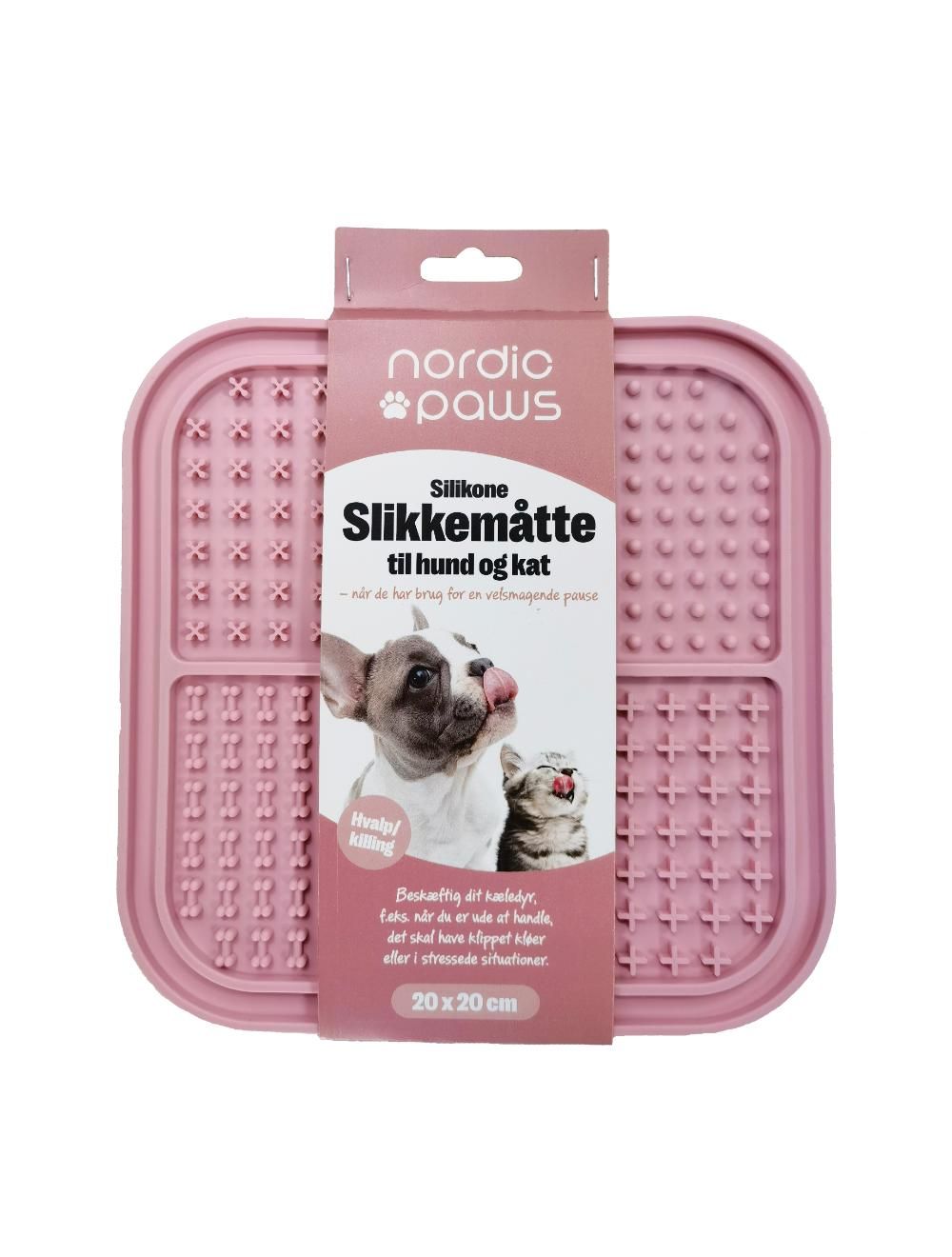 Se Meldgaard - Nordic Paws Slikkemåtte Hvalp, Lyserød - Pet Supplies hos Petpower.dk