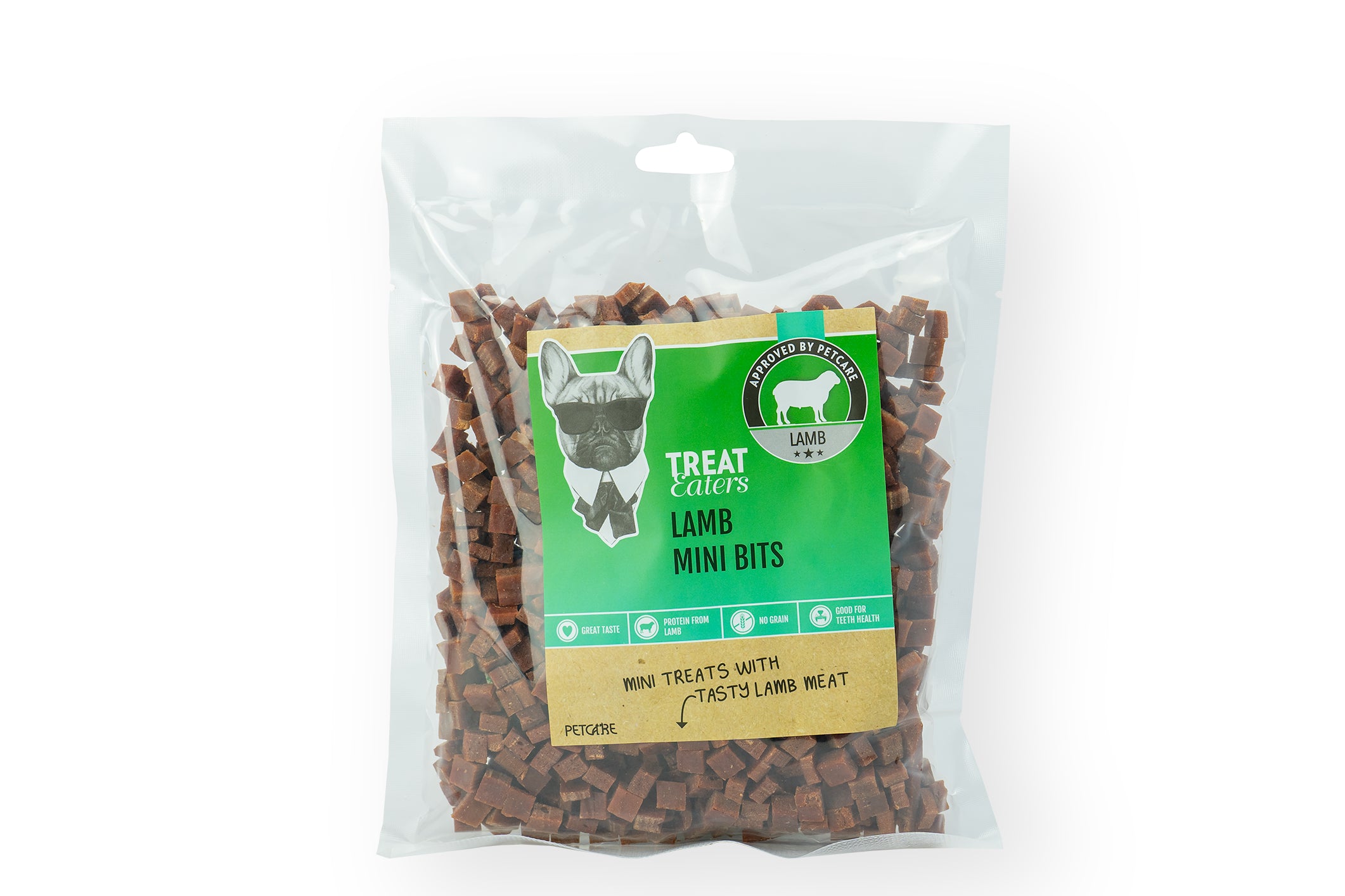 Se Treateaters Mini Bits Lamb 350g hos Petpower.dk