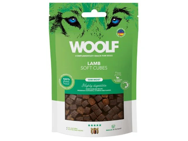 Se Woolf Soft Cubes Lamb, 100g hos Petpower.dk