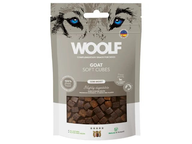 Se Woolf Soft Cubes Goat 100g hos Petpower.dk