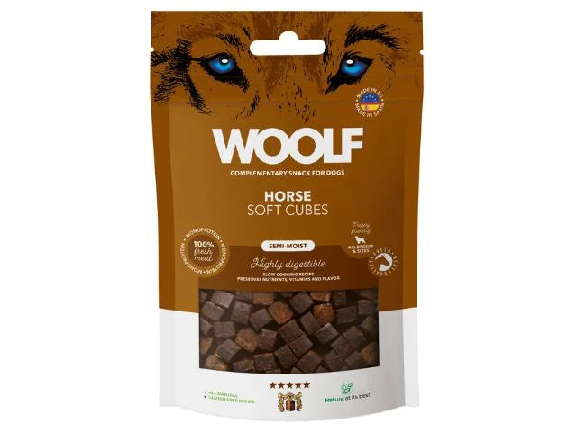 Se Woolf Soft Cubes Horse, 100g hos Petpower.dk