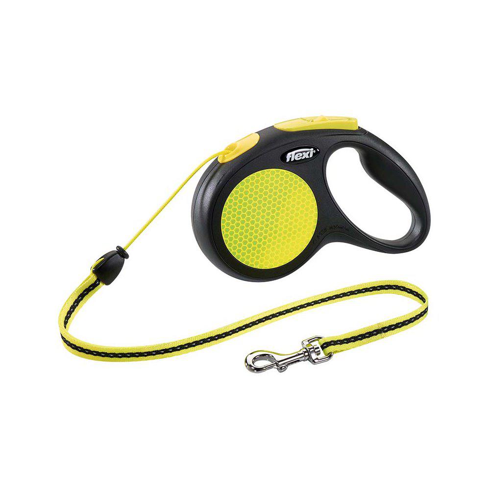 Se Flexi Koppel New Neon M 5m Line Neon Max 20kg hos Petpower.dk