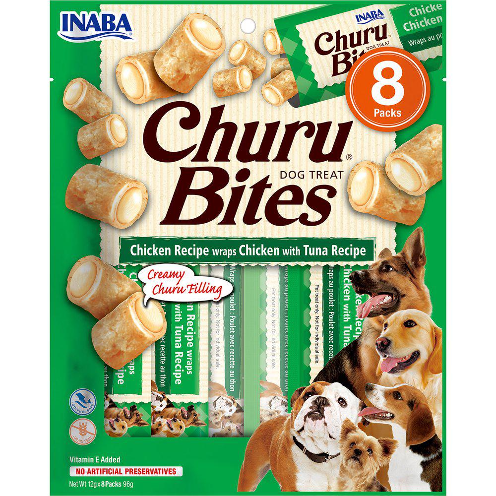 Billede af Imazo - Churu Dog Bites Chicken Wraps with Tuna 8stk - Godbidder - Dog Treats